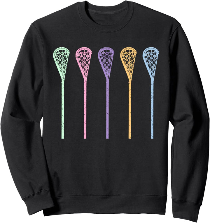 Lustig Lacrosse Spieler Mädchen Geschenk Lacrosse Schläger Sweatshirt