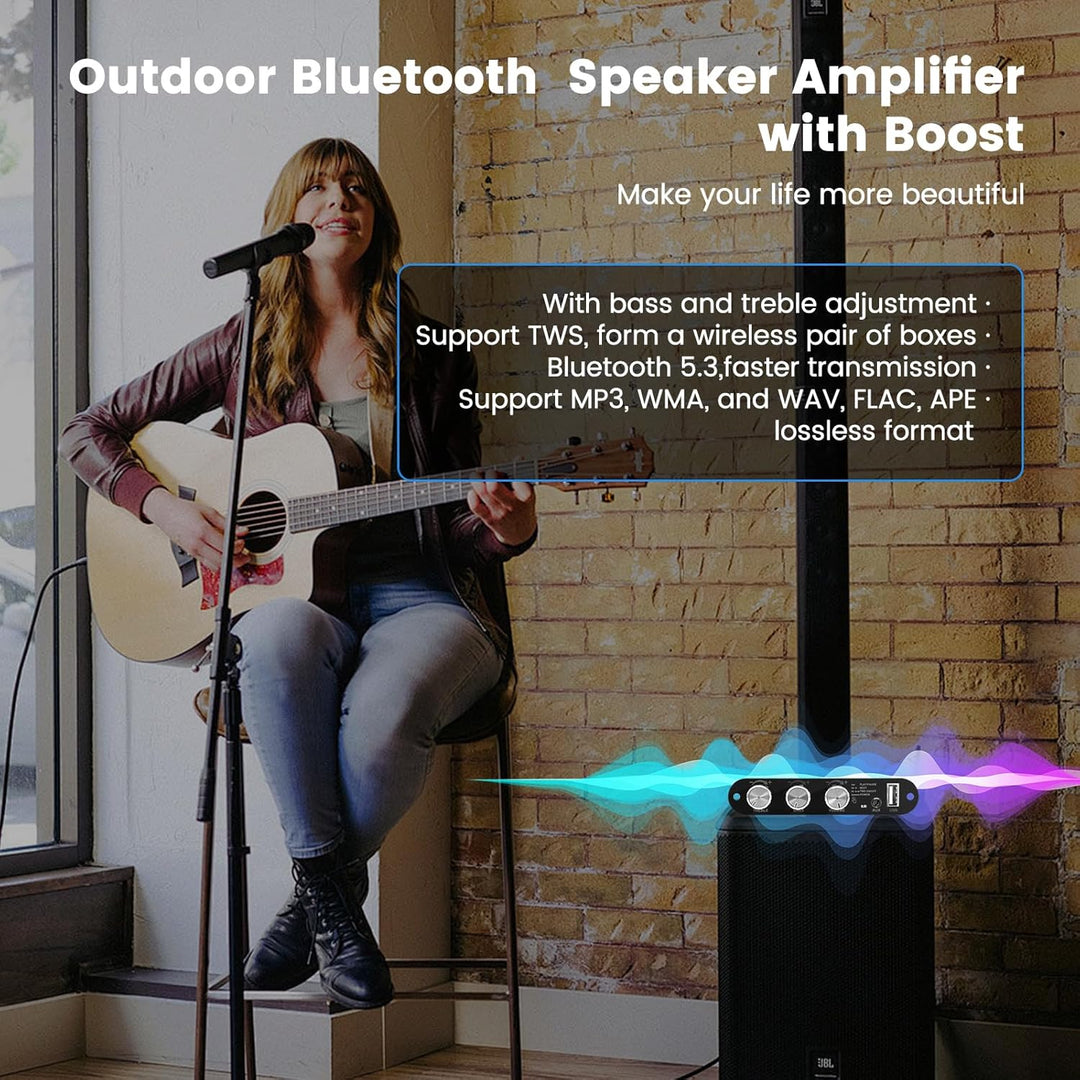 ZK-1001U Bluetooth 5.3 Mono-Verstärker HiFi-Stereo mit TWS & Boost-Schaltung, 100 W Ausgangsleistung
