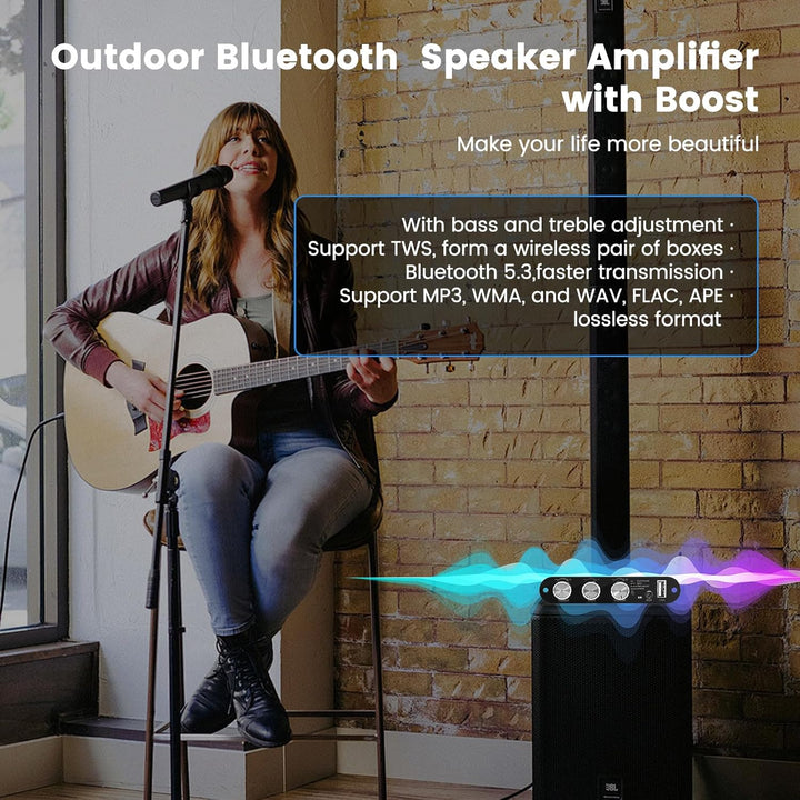 ZK-1001U Bluetooth 5.3 Mono-Verstärker HiFi-Stereo mit TWS & Boost-Schaltung, 100 W Ausgangsleistung