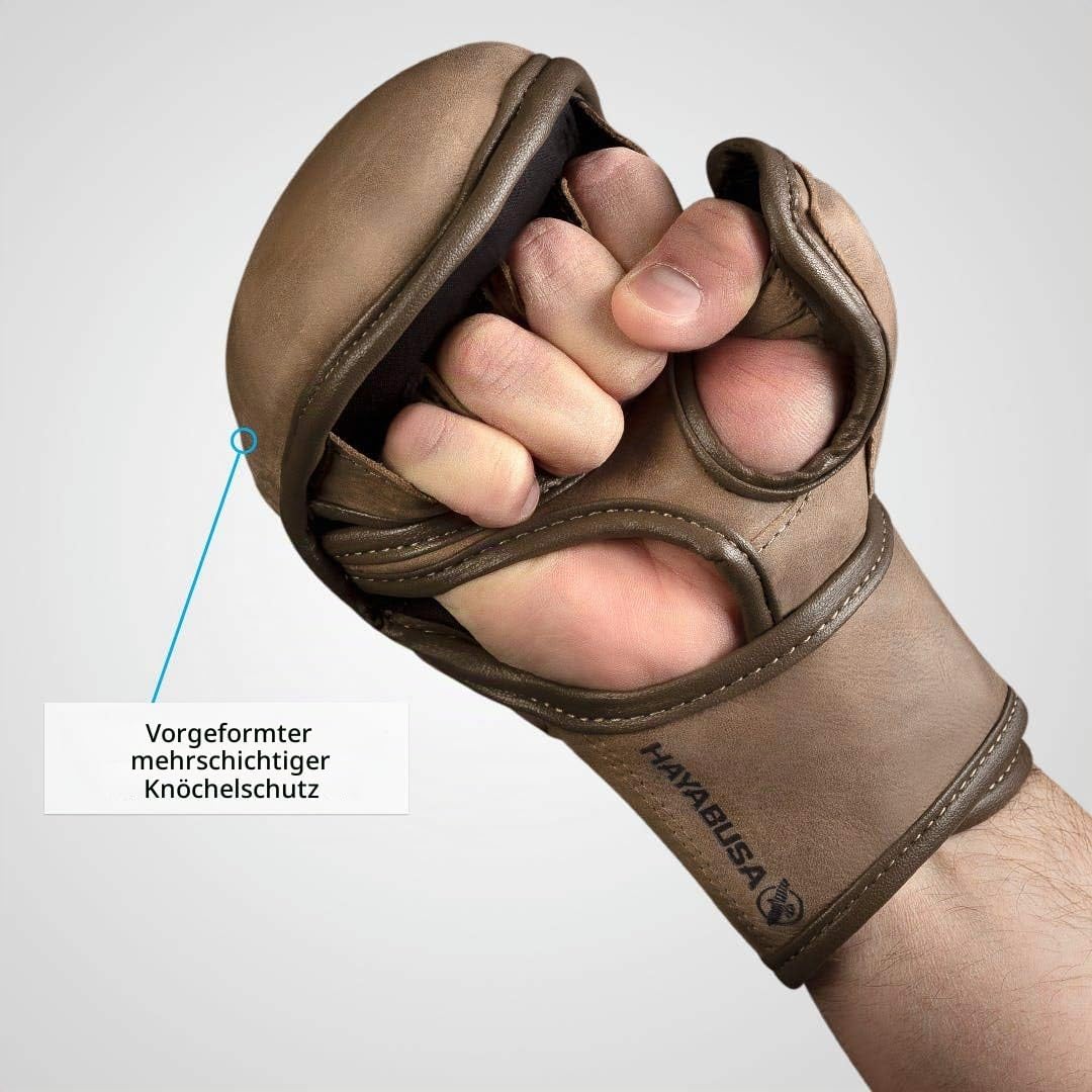 Hayabusa T3 LX 7oz Hybrid-Handschuhe aus Leder Ideal für Kampf S Braun, S Braun