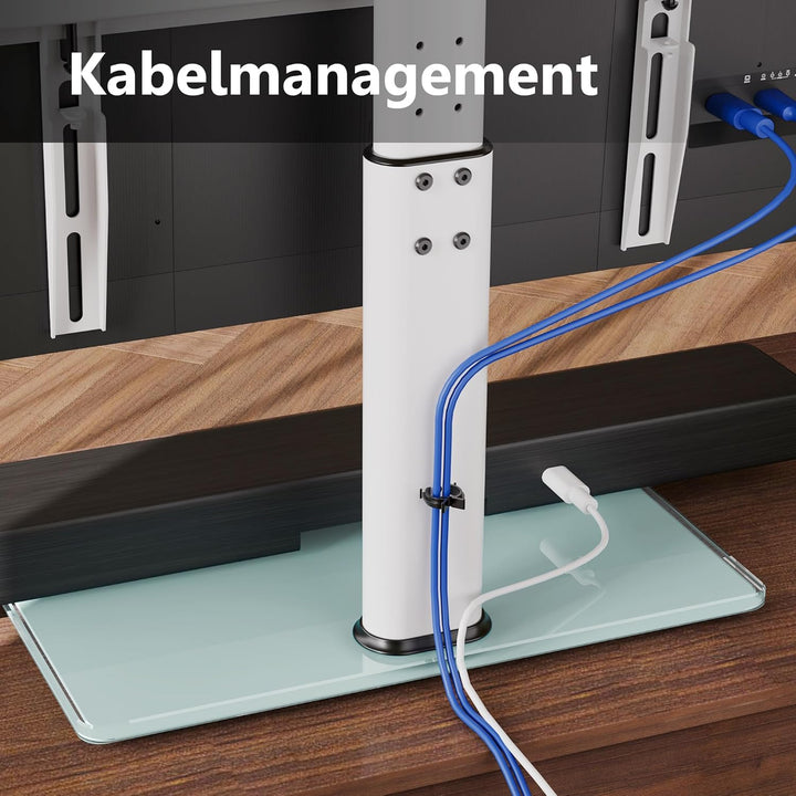 FITUEYES TV Standfuss TV Ständer Fernsehstand für 32 bis 65 Zoll Fernseher höhenverstellbar drehbar