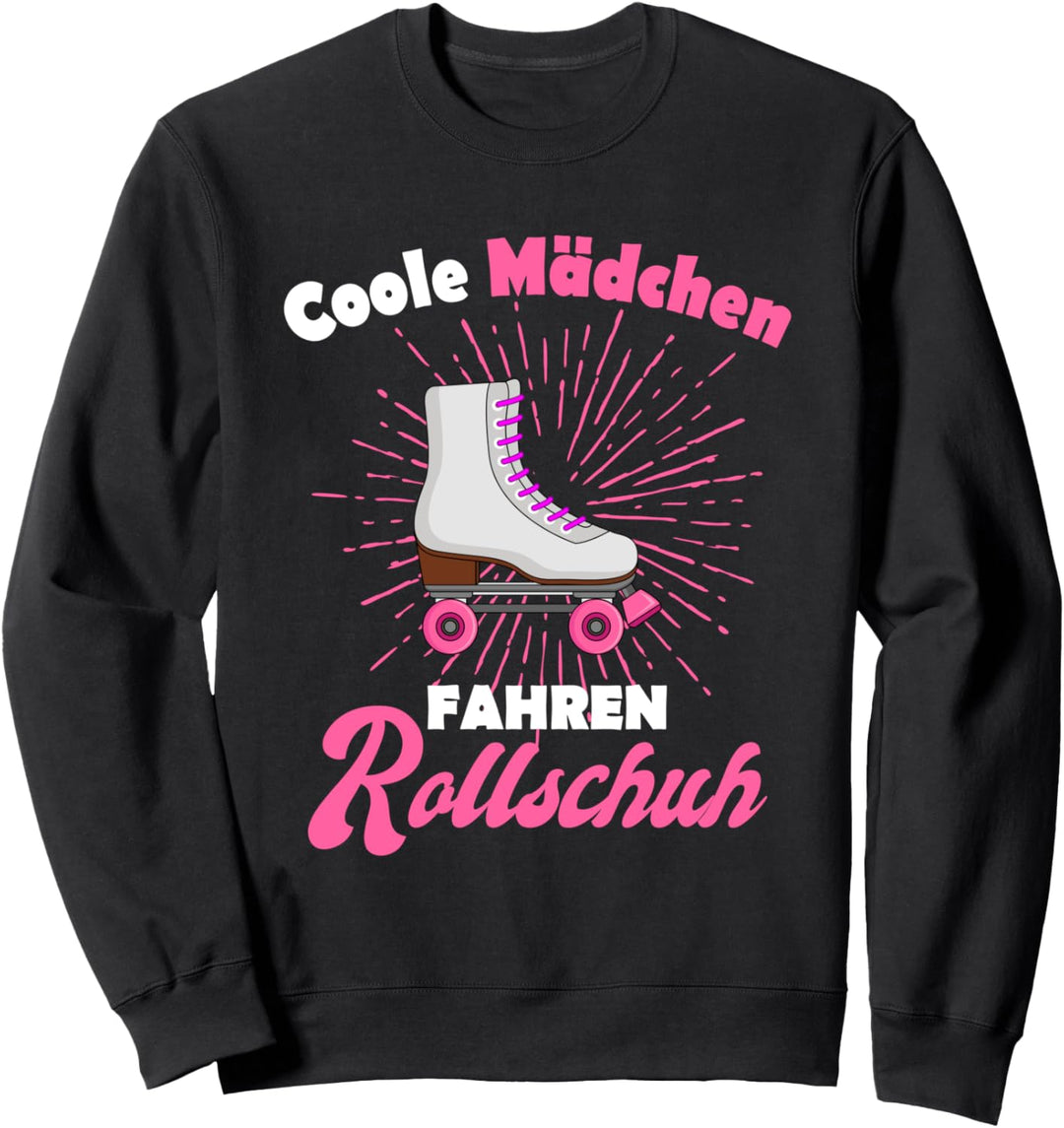 Coole Mädchen fahren Rollschuh Roller Girl Geschenk Sweatshirt