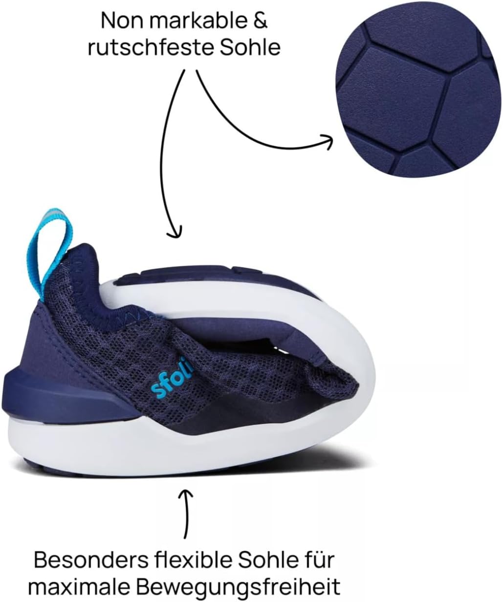 sfoli sporti Everyday Sneaker für aktive Kids, breiter Zehenbereich, flexibel Grösse 30-40 35 EU Sch
