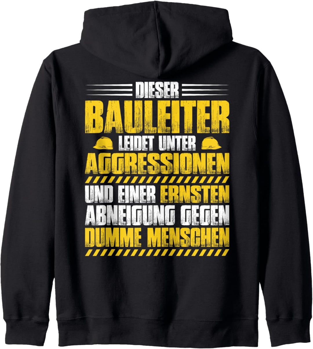 Aggressionen Bauleiter Kapuzenjacke