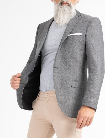 Indumentum Herren Sakko Blazer IJS-100 S Schwarz, S Schwarz