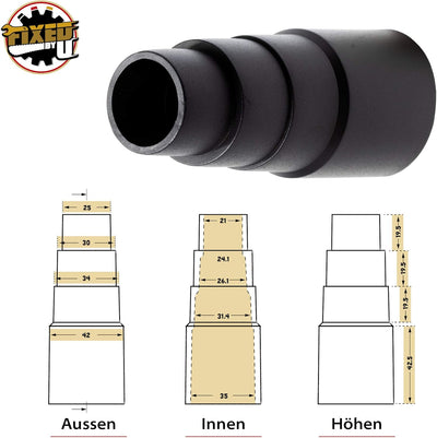 Universal Absaug Set für Elektrowerkzeuge zum Staub Schleifstaub absaugen beim Schleifen, Werkzeug A