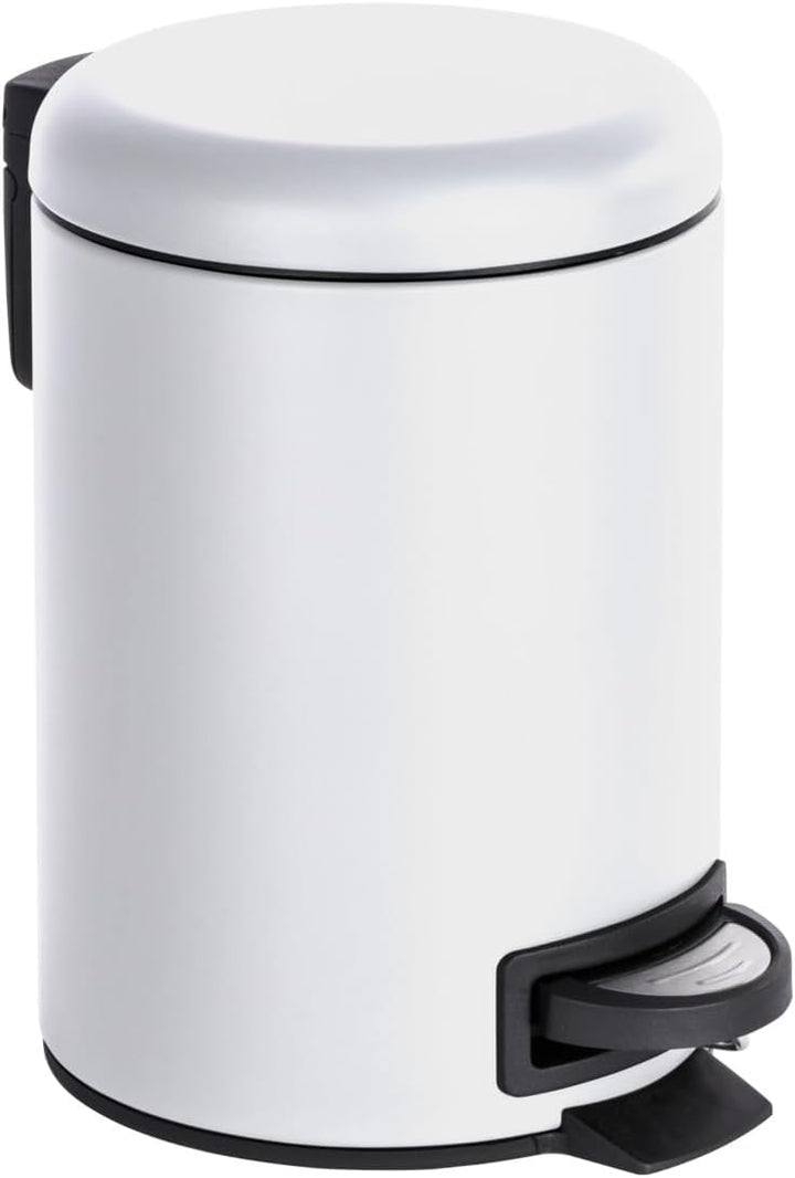 WENKO Kosmetik-Treteimer Leman Slateblue, 3 Liter, hochwertiger Badezimmer-Mülleimer, kleiner Abfall