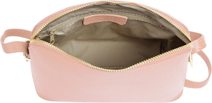 Cluty Umhängetasche echt Leder Damen - 021219 Rosa, Rosa