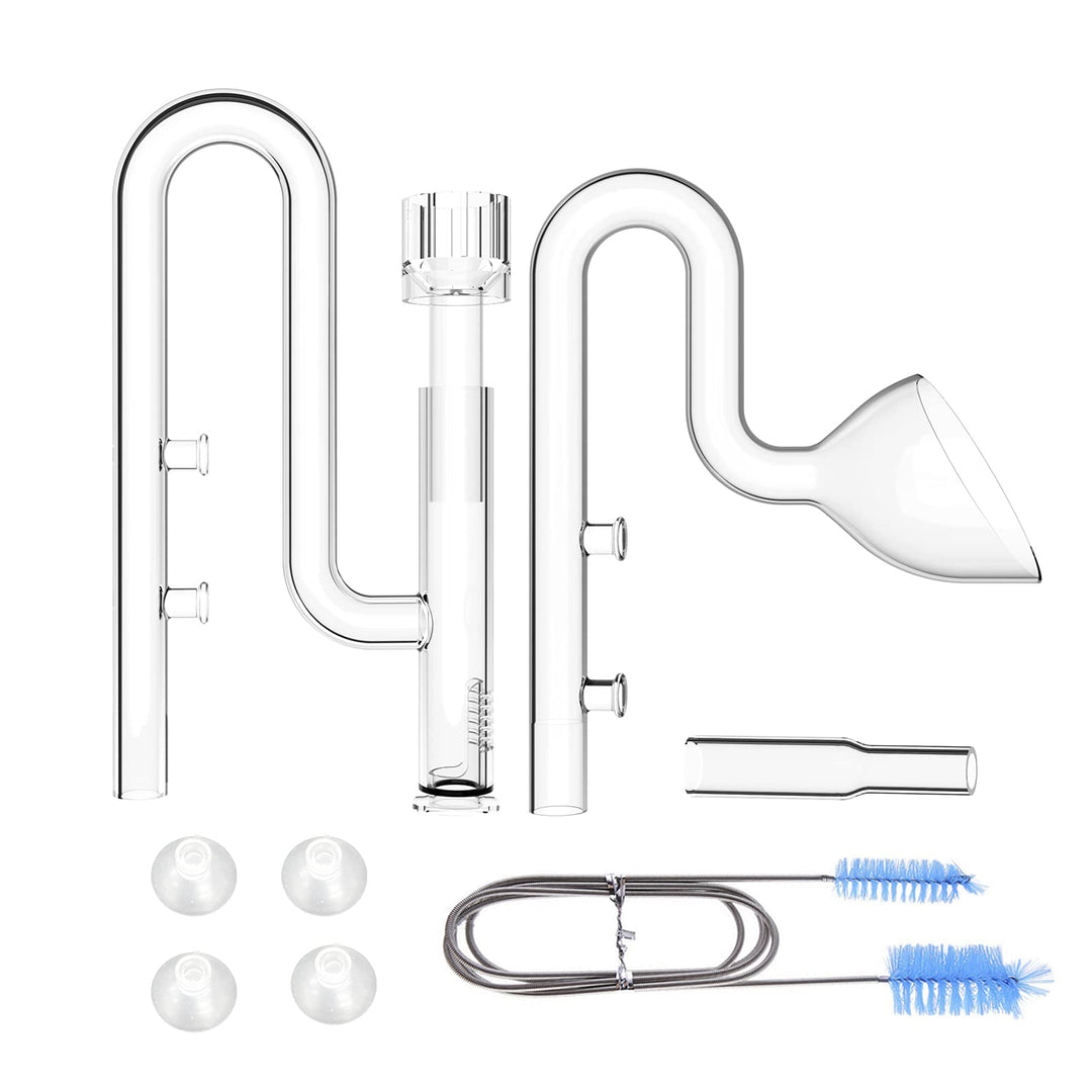 FZONE 13mm Aquarium Glass Mini Skimmer Lily Inflow and Drain Kits for Mini Nano Tanks Filter Tubes f