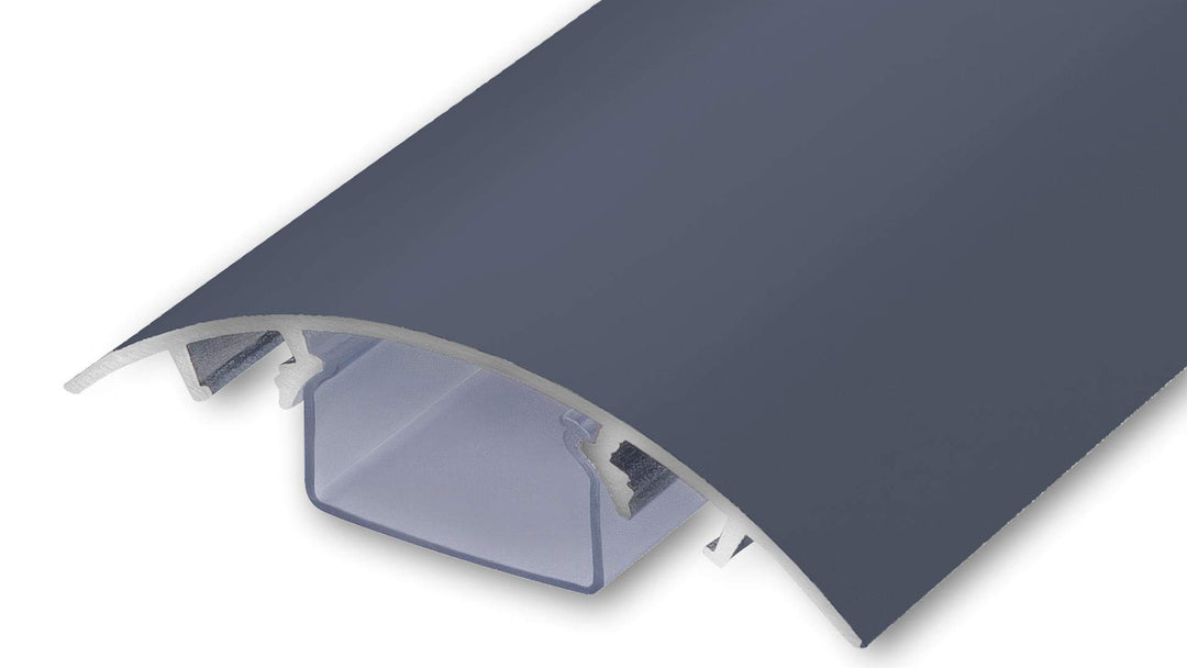 TV Design Aluminium Kabelkanal anthrazit seidenmatt RAL7016 in verschiedenen Längen von ALUNOVO Kabe