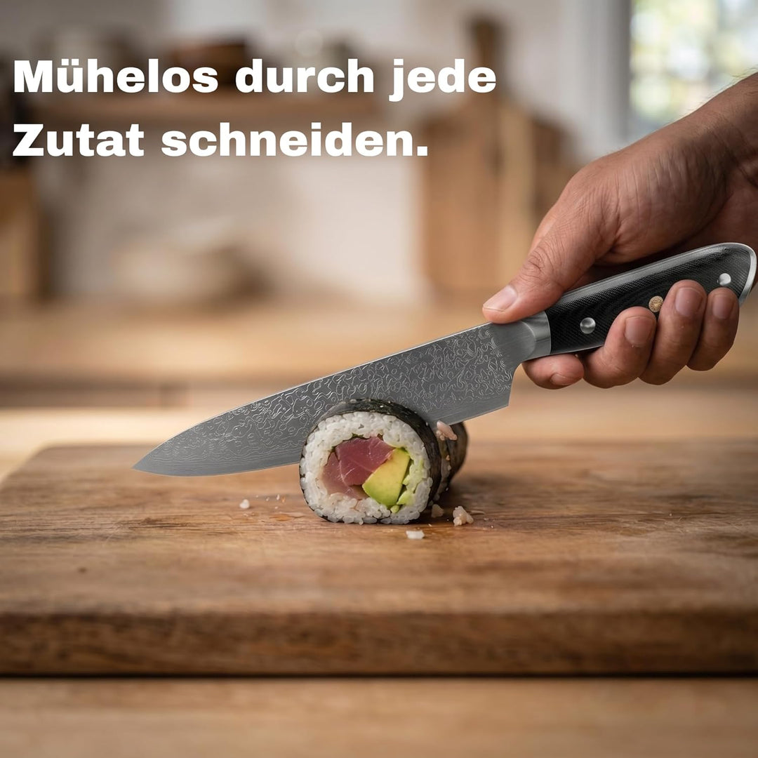 Damastmesser Profi Kochmesser 20cm-Klinge 67 Lagen Damaststahl, Japanisches Kochmesser extrem scharf
