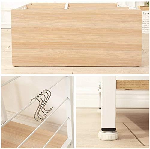 soges Bäckerregal Küchenregal Standregal Mikrowellenhalter Bäcker Regal Haushaltsregal mit 3 Ablagen