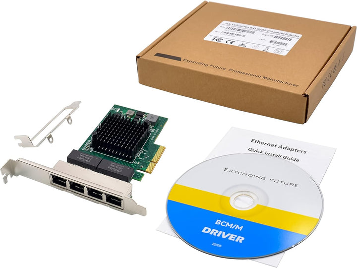Quad-Port PCIe Gigabit Ethernet Server Adapter mit NetXtreme® BCM5719 Chipsatz PCI Express 1000M Net