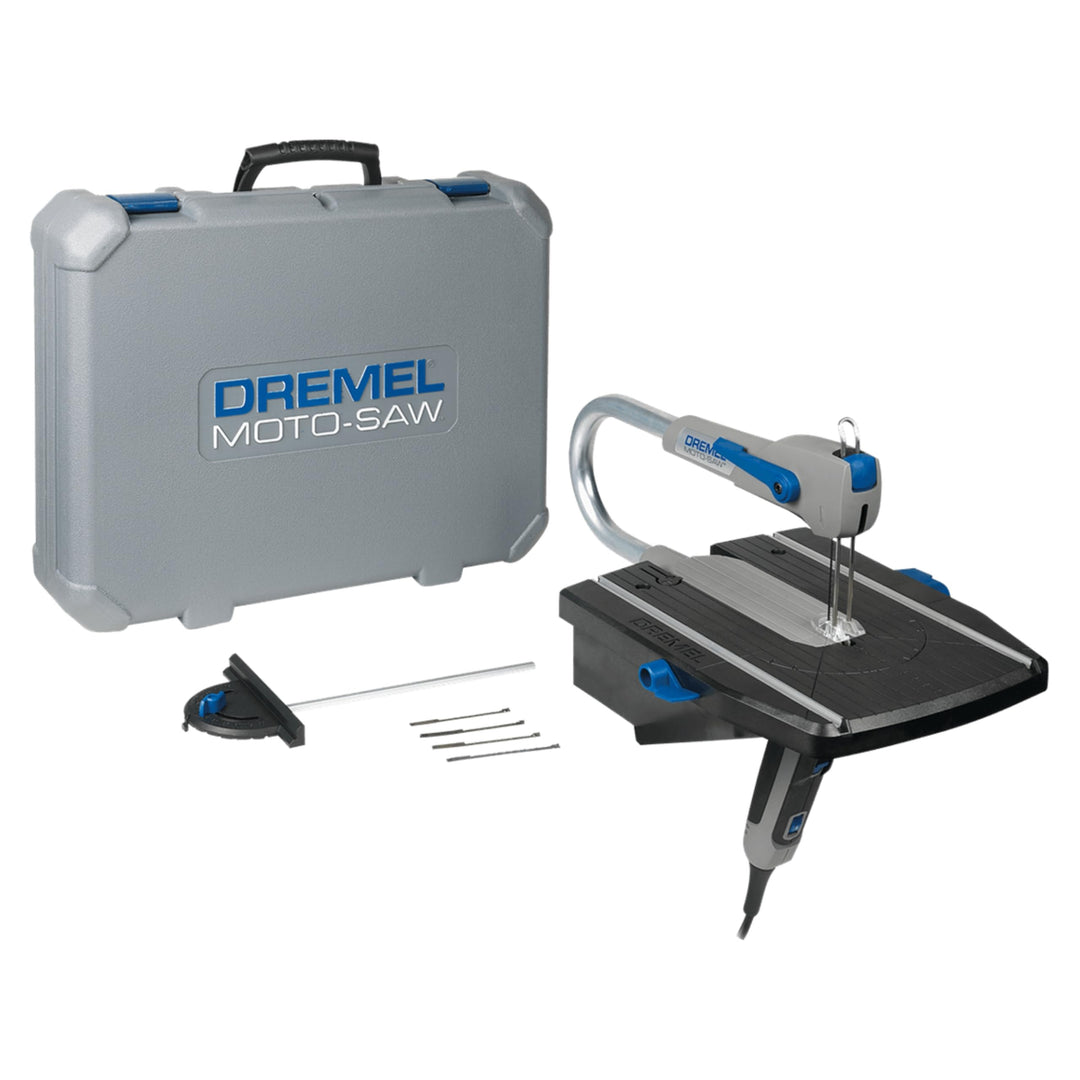 Dremel MS20 Moto-Saw Dekupiersäge, kompakte 2-in-1-Tischkreissäge (70 W) mit 1 Zubehörteil und 5 Säg