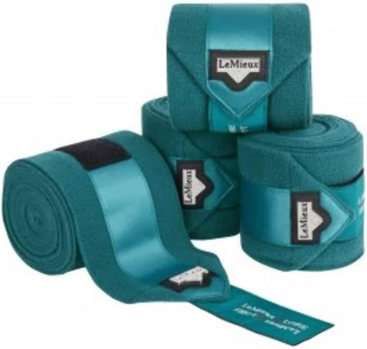 LeMieux Loire Satin Polo Bandages Hunter Green Set of 4 L hunter green, L hunter green