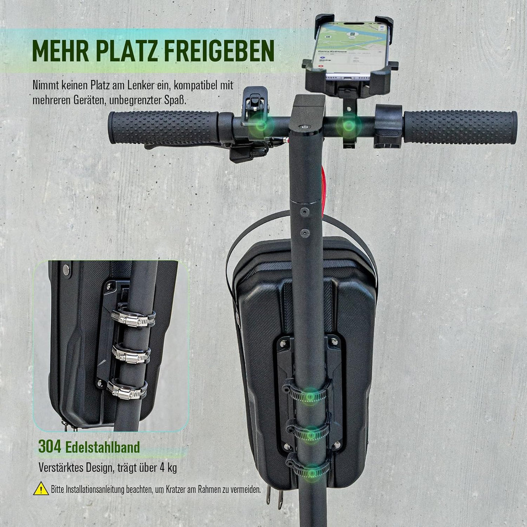 3/4/5L E Scooter Tasche, Grosse Kapazität wasserdichte Lenkertasche mit Schnellverschluss-Montage, U