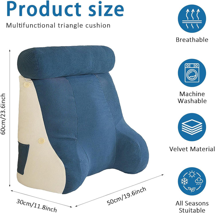 Lesekissen für Bett Und Sofa, Erwachsenensofa mit Rückenlehnenkissen, Sitzkissen mit Armlehne, Rücke