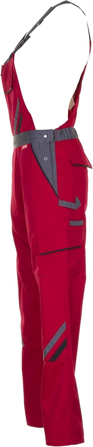 Planam Highline Damen Latzhose, viele Farben, alle Grössen 34 Rot/Schiefer/Schwarz, 34 Rot/Schiefer/