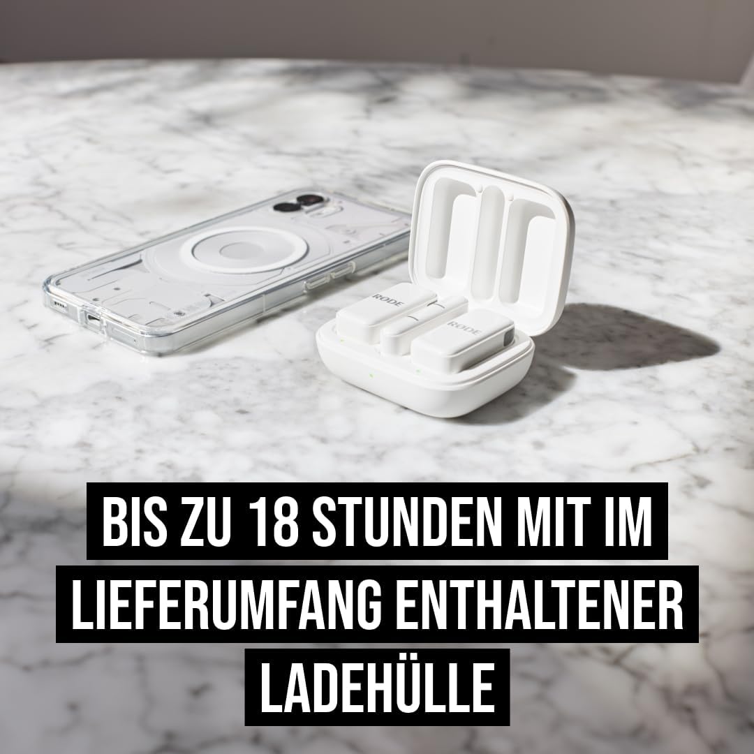 RØDE Wireless Micro - Kompaktes drahtloses Mikrofon, zwei Mikrofone mit Ladekoffer für die Erstellun