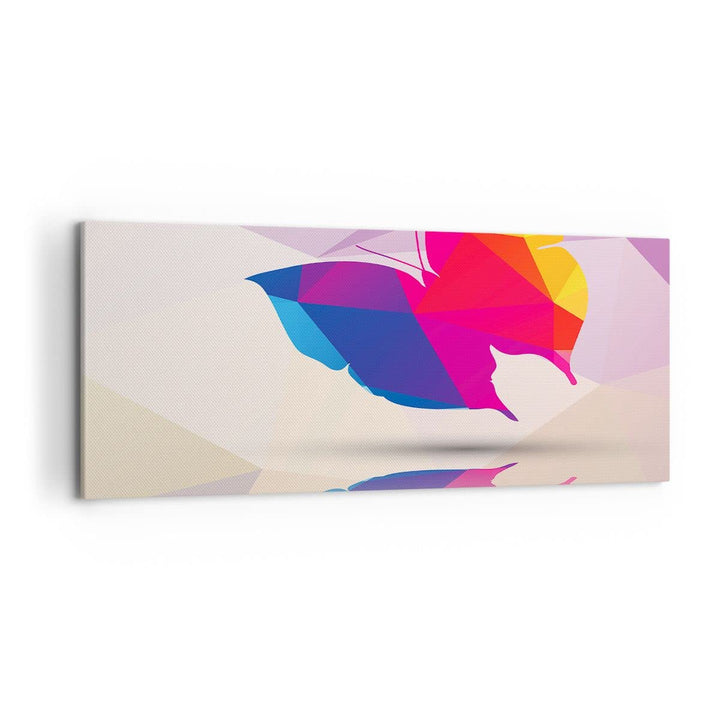 ARTTOR Wandbilder Dekoration Wohnzimmer Schmetterling Illustration Grafik Bilder auf Leinwand 120x50