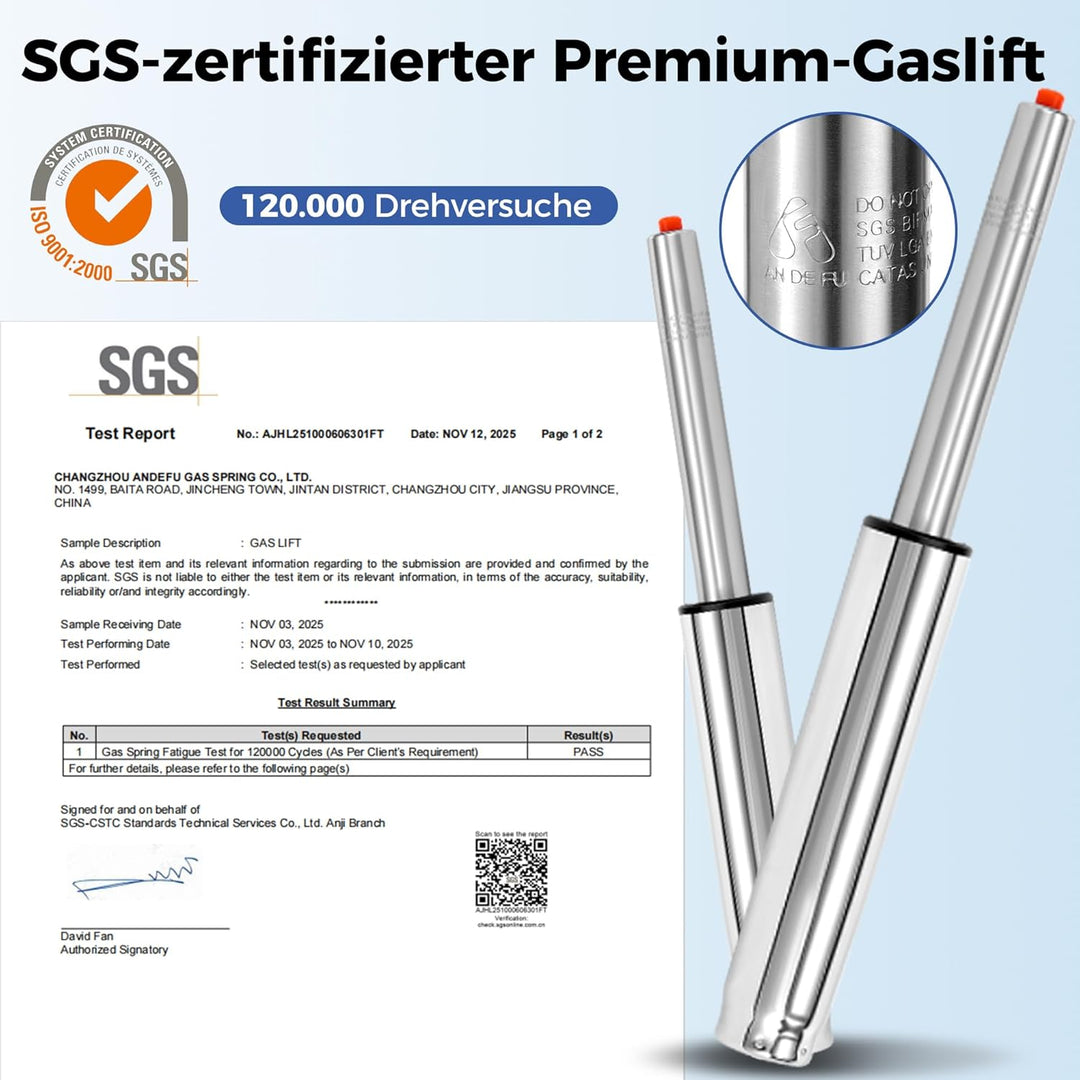 ANWBROAD Rollhocker höhenverstellbar mit Rollen 360° Drehhocker Hocker, Arbeitshocker bis 205 kg bel
