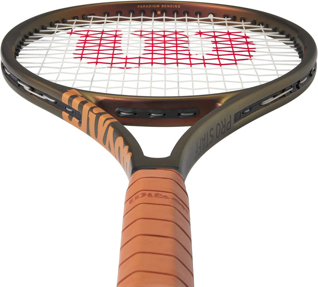 Wilson Pro Staff 97 V14 Performance Grip Size 2 - 4 1/4" Bronze/Orange, Grip Size 2 - 4 1/4" Bronze/