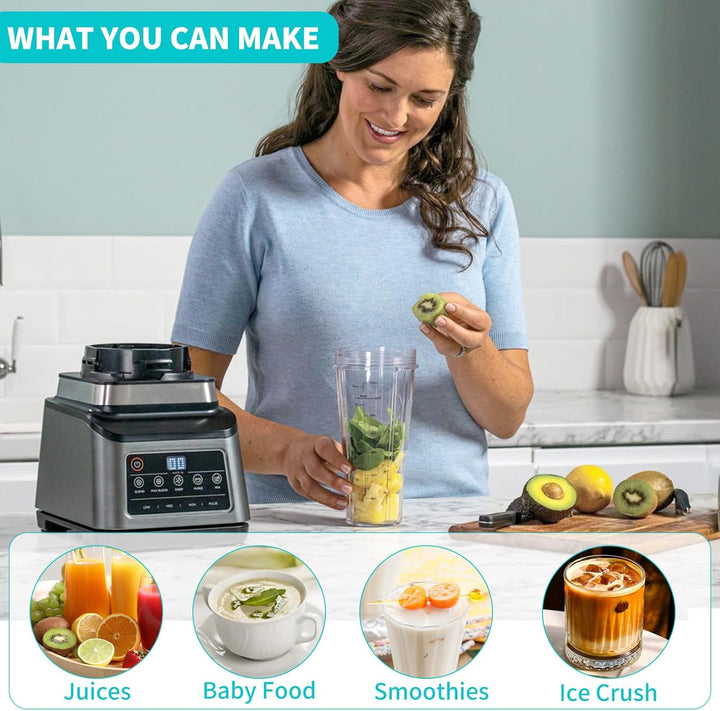 2er Pack Mixer Becher 24oz （710m）Kompatibel mit Ninja Blender & Mixer CB350EU BN800EU BN750EU BN650E