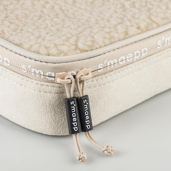 BRUNNEN Schlampermäppchen s'maepp XL „Plüsch“ | 1 Klappe(n), beige