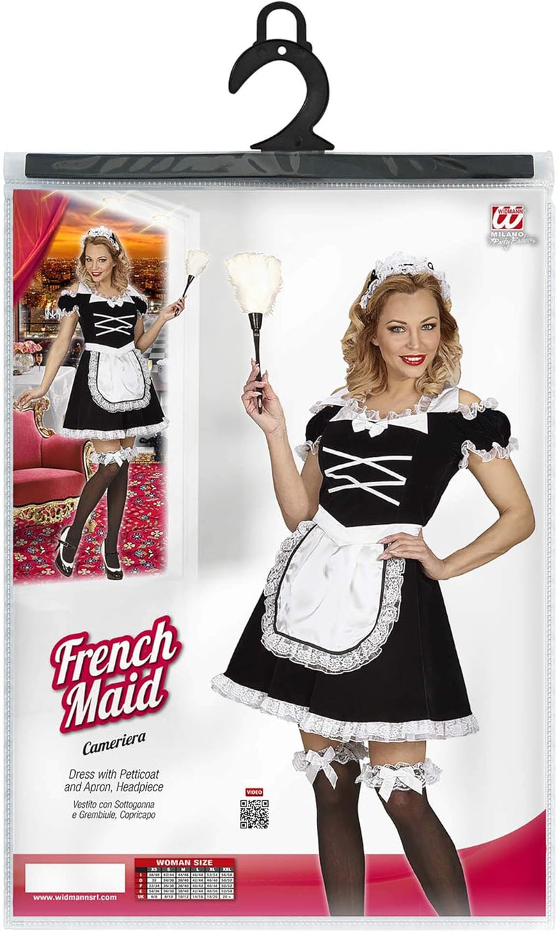"FRENCH MAID" (dress with apron, headpiece) - (XL), XL
