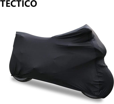 TECTICO Indoor Motorradabdeckung Elastisch Atmungsaktiv Soft Stretch XL Voller Schutz für Garage Mot