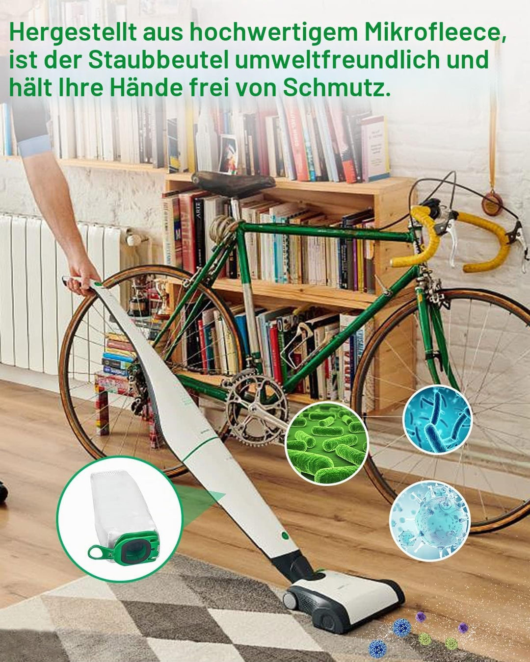 10 Stück Staubsaugerbeutel für Vorwerk Kobold VB100 FP 100 Premium Filtertüten mit Motorschutzfilter