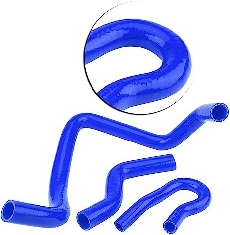 KIMISS 9 Stücke Auto Kühlerschlauch Kit,Silikon Kühlerschläuche (Blue)