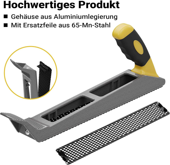 Gipskartonhobel Raspel Feile 250 mm + Ersatzblatt