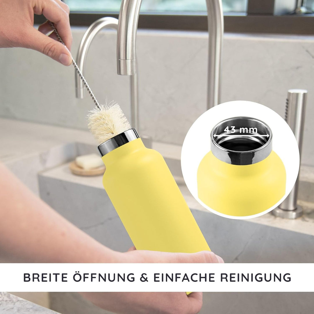 Bambaw Trinkflasche Edelstahl Isoliert 750ml, Wander Trinkflasche, Thermosflasche 750ml Edelstahl, A