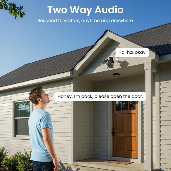 wansview Überwachungskamera Aussen Solar Akku - 2K Kamera Überwachung Aussenkamera WLAN Kabellos Akk