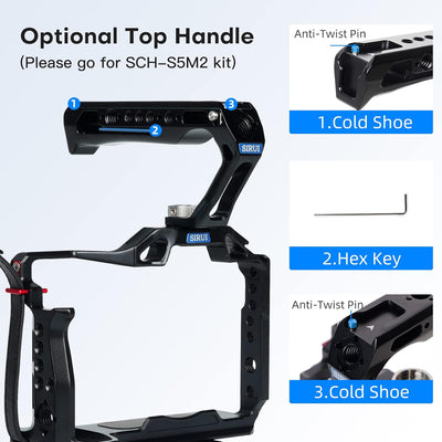 SIRUI Kamera Käfig Cage für Panasonic LUMIX S5II/S5IIX, Arca-Swiss kompatibel, Kameragehäuse/Kamerak