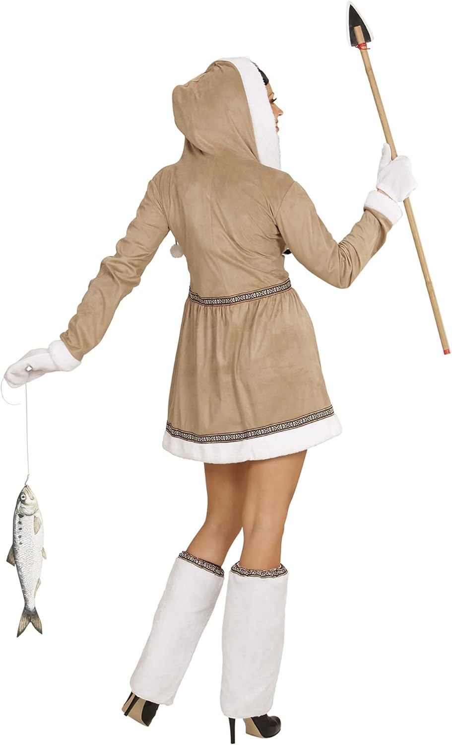 "ESKIMO" (hooded dress, legwarmers, gloves) - (XL), XL