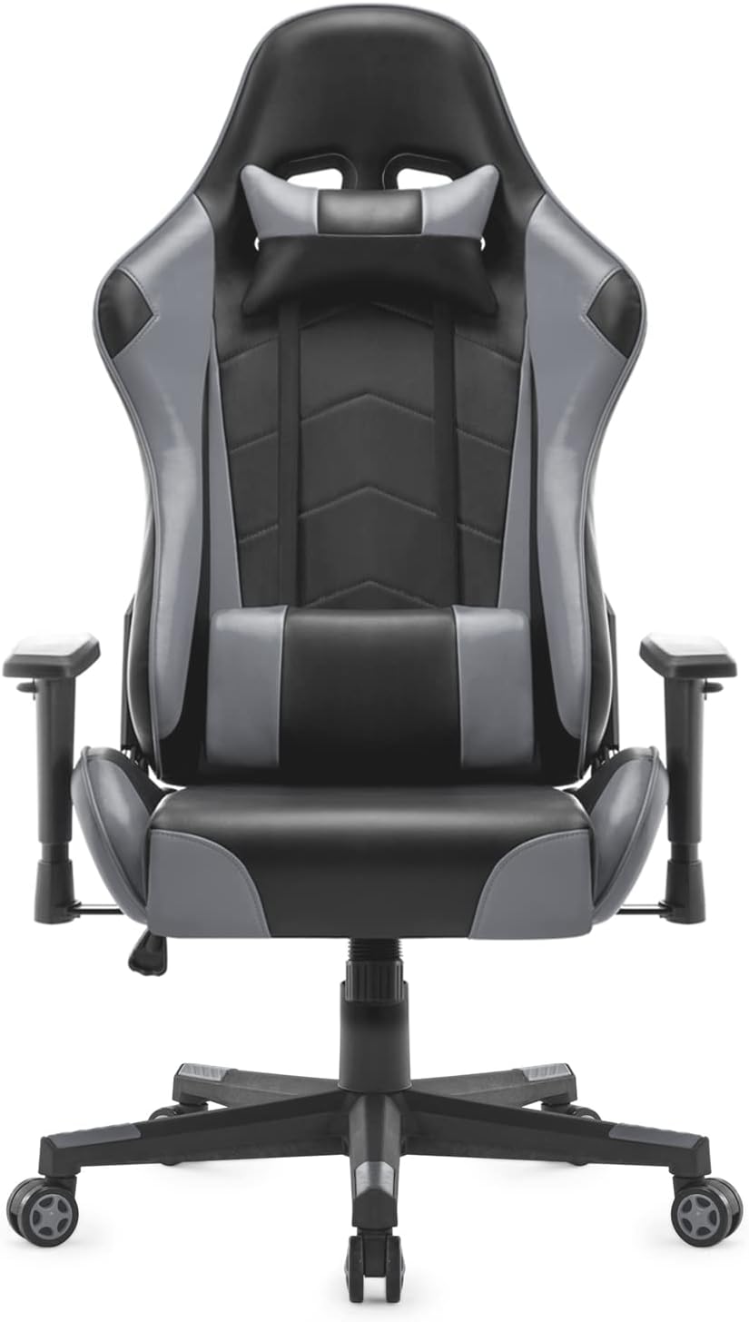 IntimaTe WM Heart Gaming Stuhl, Racing Gamer Stuhl mit Kopfstütze und Lordosenstütze, Ergonomischer