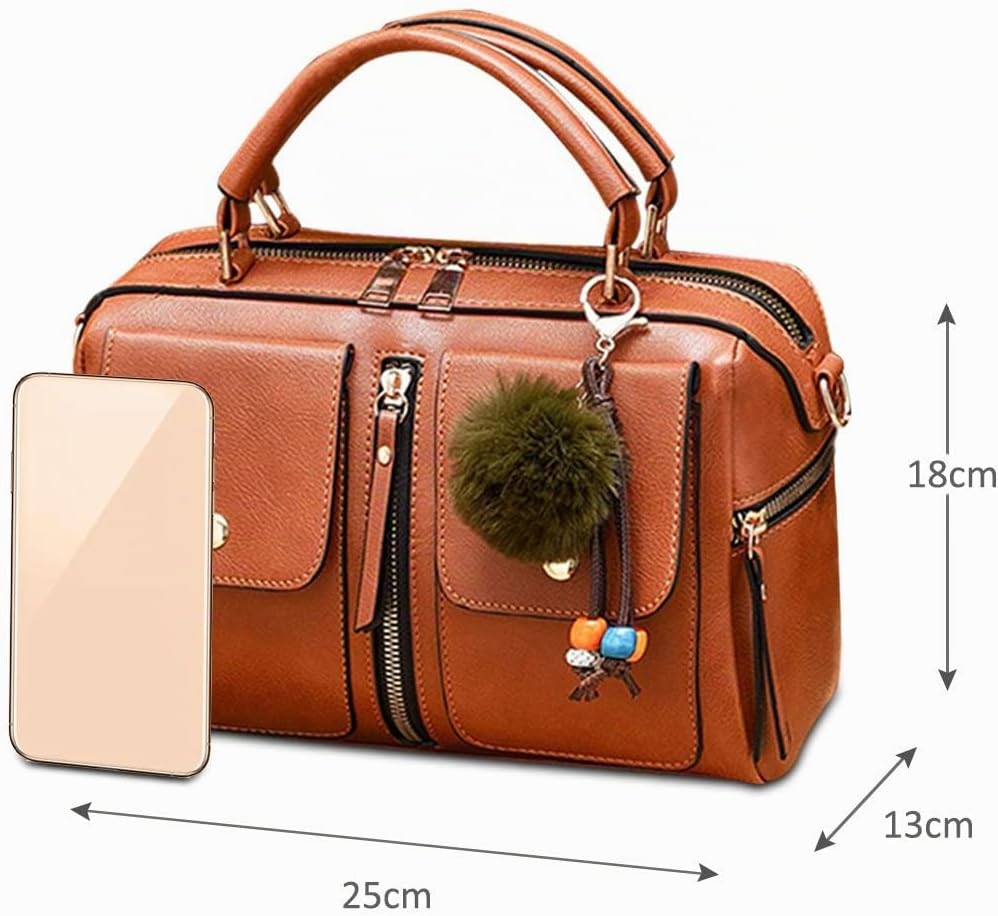 NICOLE &amp; DORIS Damen Mode Handtaschen Modestil Kunstleder Tasche Reissverschluss Umhängetasche Damen
