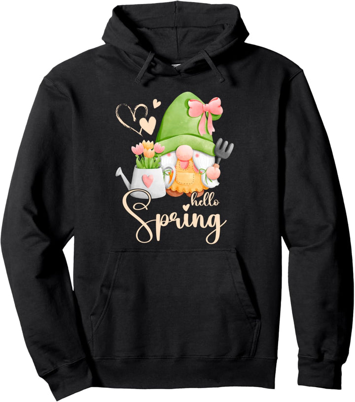 Frühling, Wichtel mit Blumen, Blumenpflege, Floristin Pullover Hoodie