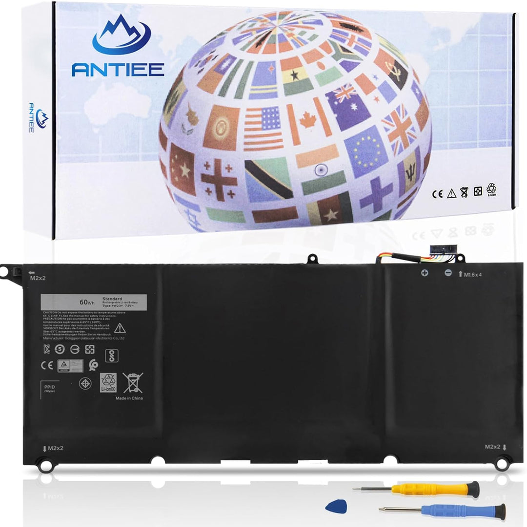 ANTIEE New 60Wh PW23Y Laptop Akku für Dell XPS 13 9360 13-9360-D1605G 13-9360-D1509 XPS 13-9360-D150