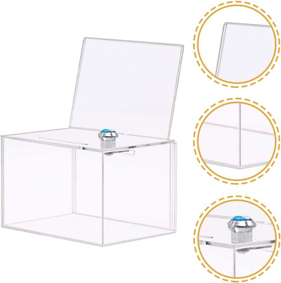 TOYANDONA Kasten Geldhalter Aktionsbox Box Transparent Geld Sparen Karten Aufbewahrungsbox Geldglas