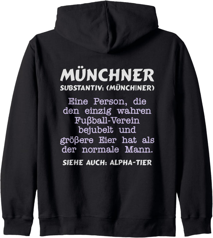 München Fussball Verein Fan Alphatier Kapuzenjacke