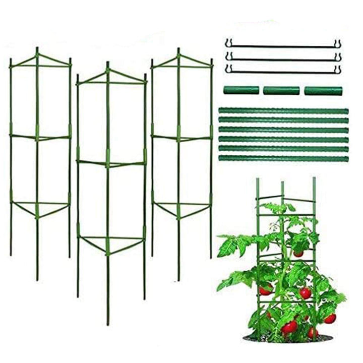 Pflanzenhalter, Rankhilfe Pflanzen, Robuste Tomatenkäfig, Gartenpflanze StützstangenKäfig Lange Stah