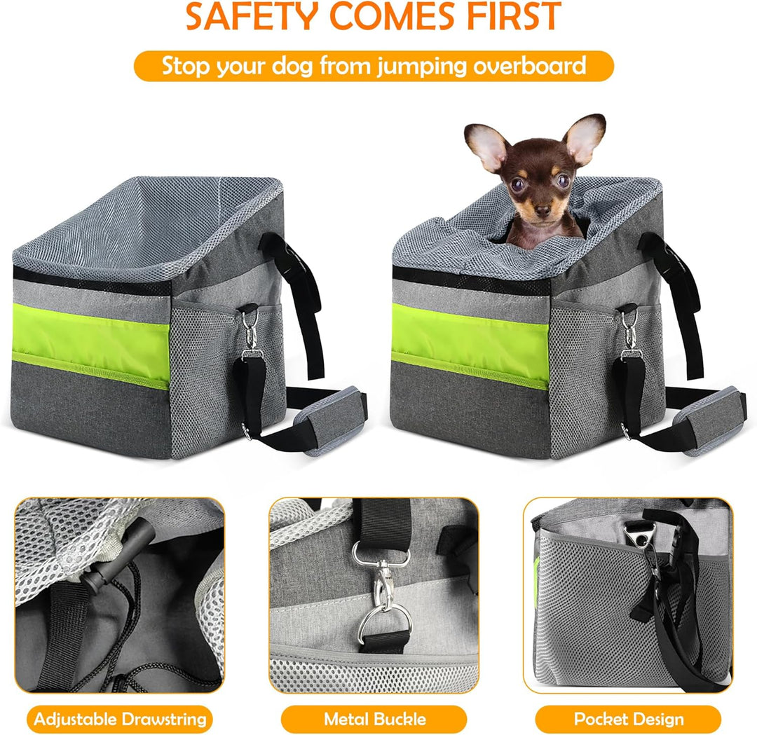 ALLSOPETS Haustier Fahrradtasche für Hunde Katzen, Fahrradkorb Vorne für Kleine Hunde, Faltbar Hunde