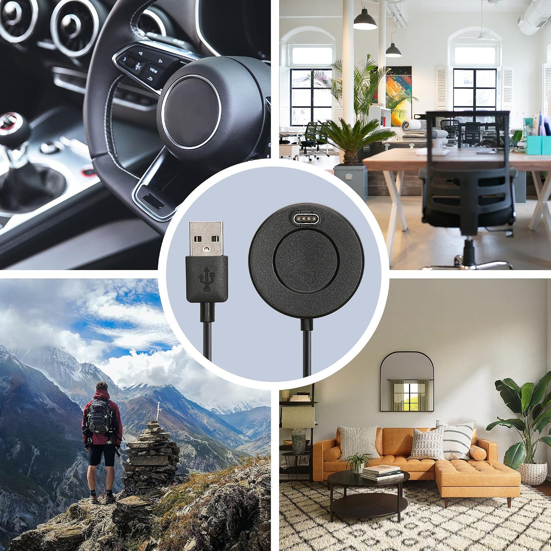 kwmobile USB Kabel Charger kompatibel mit Garmin Forerunner 55 965 955 265 255 165 / Vivoactive 5 /