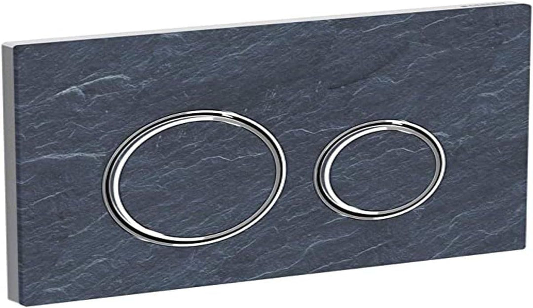 Geberit Betätigungsplatte, Chrom, Mustang Schiefer/Hochglanz-verchromt, Gross Gross Mustang Schiefer