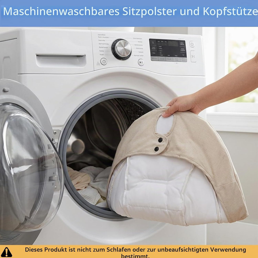 Elektrische Babywippe für Säuglinge bis 9 kg, klappbar, mit Fernbedienung & Bluetooth, Timer-Funktio
