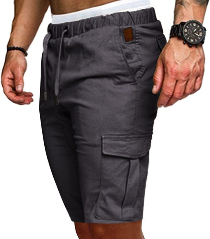 Cindeyar Herren Shorts Sommer Chino Jeans Kurze Hosen Stretch Jogger Cargo Shorts Slim-Fit S 175dunk