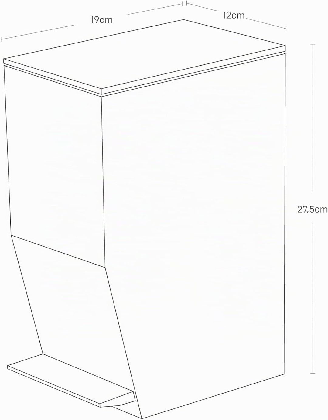 Sanitary pedal bin - Tower - black Schwarz, Schwarz